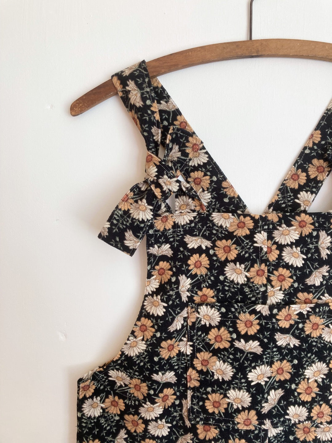Cotton corduroy floral pini dress